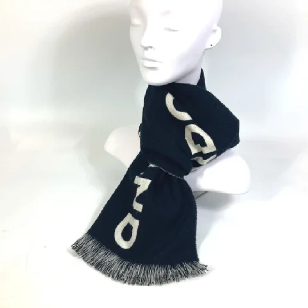 Burberry Vintage Pre-owned Wool scarves Blue Heren