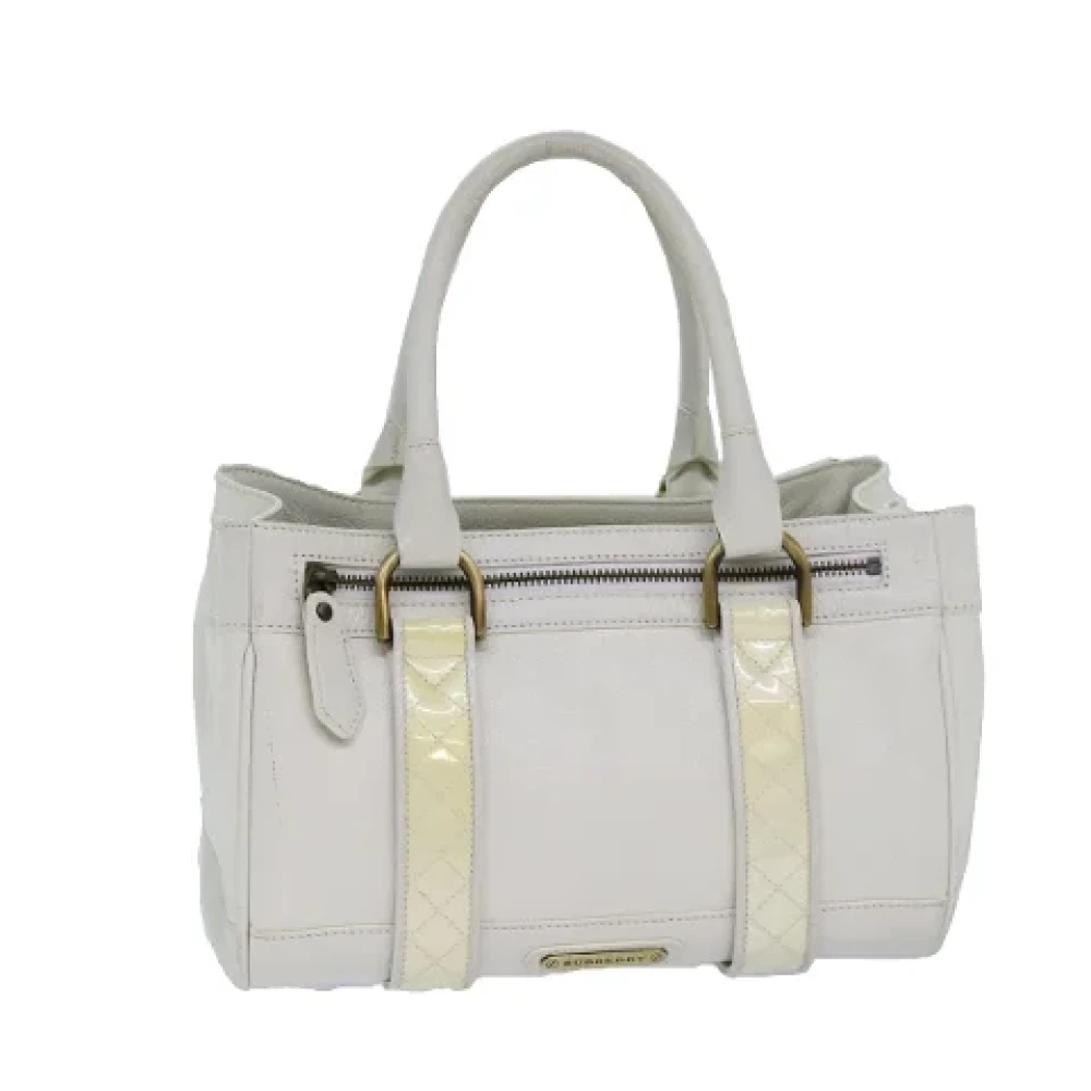 Burberry Vintage Pre-owned Leather handbags White Dames