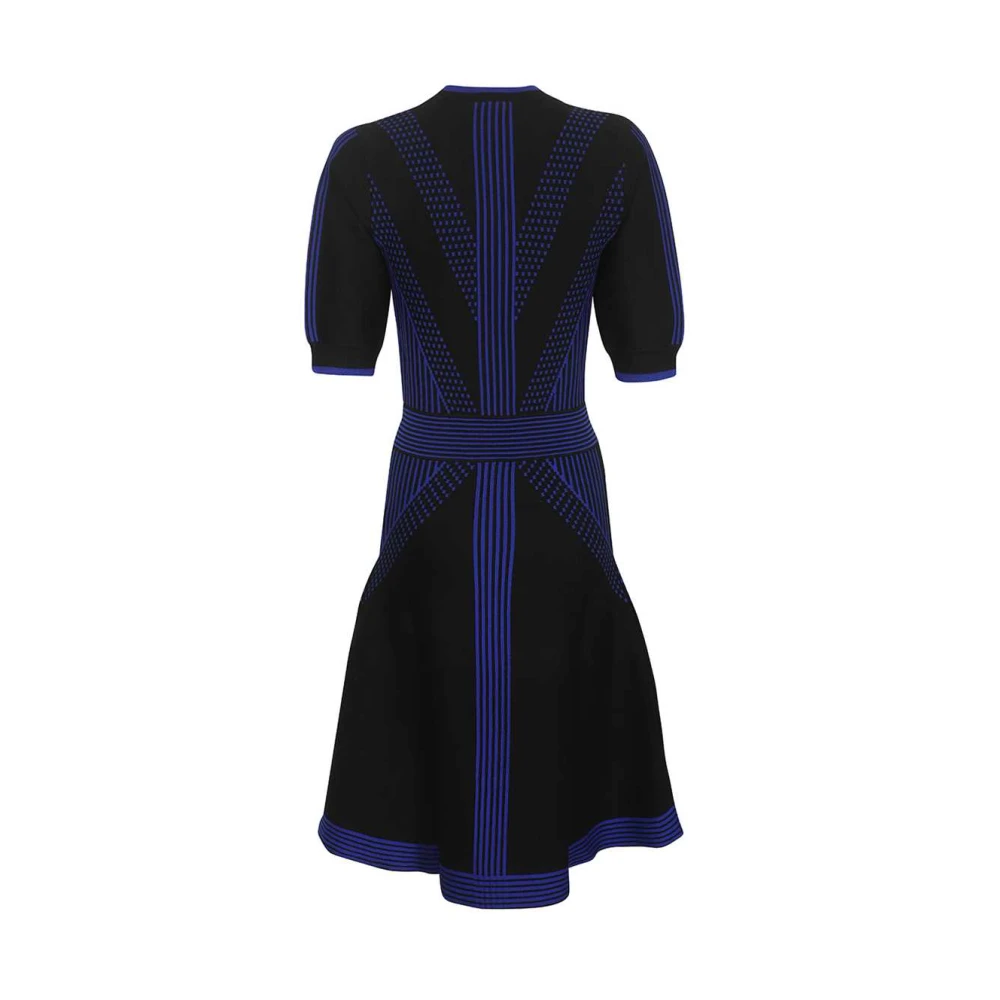 Karl Lagerfeld Geometrische Gebreide Jurk Black Dames