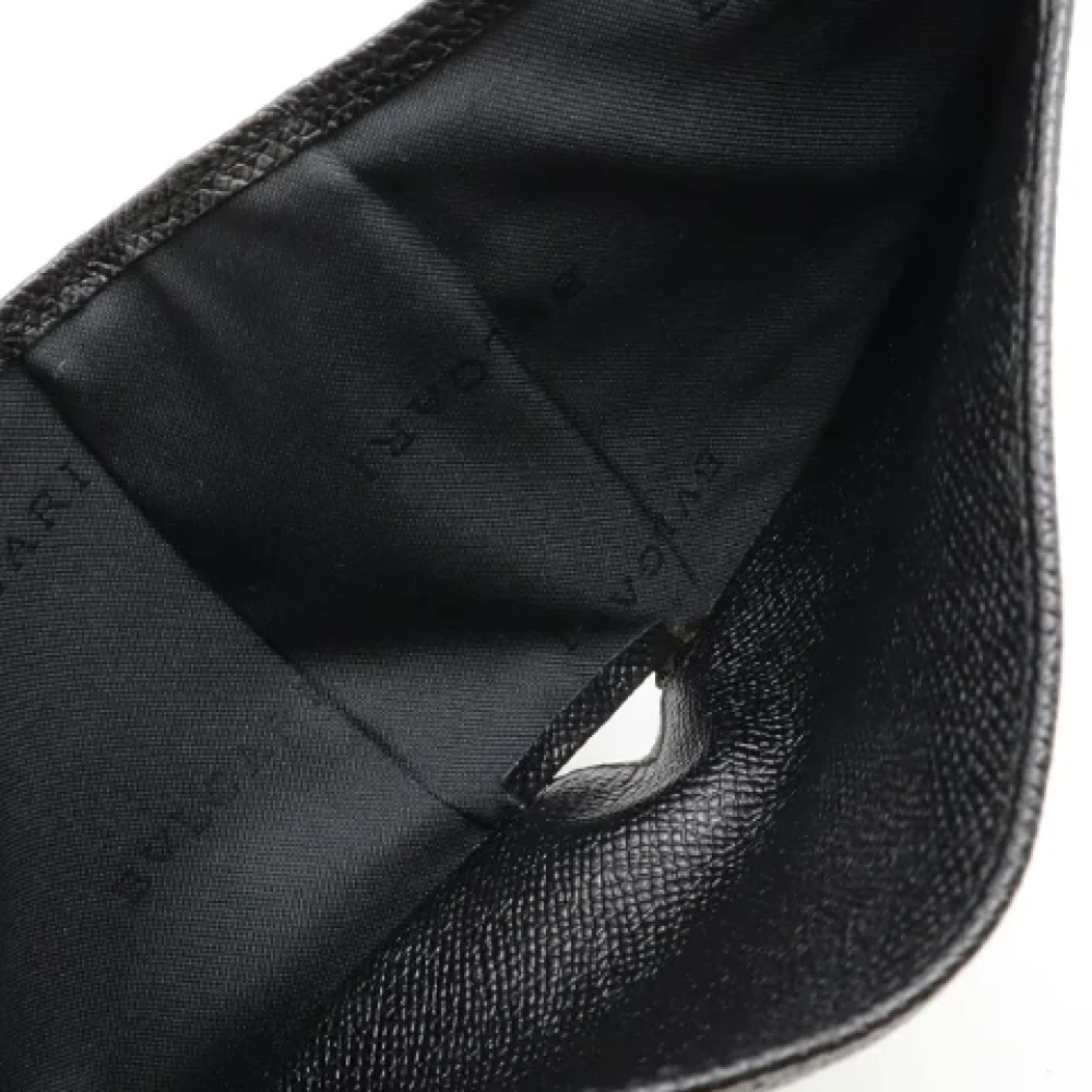 Bvlgari Vintage Pre-owned Leather wallets Black Heren