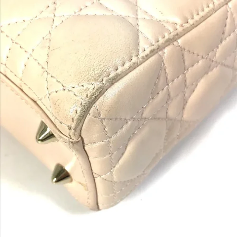 Dior Vintage Pre-owned Leather dior-bags Beige Dames