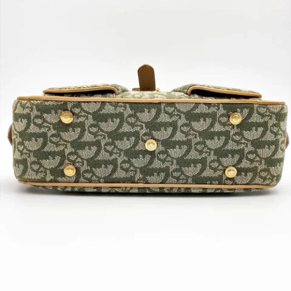 Dior Vintage Pre-owned Canvas handbags Green Dames