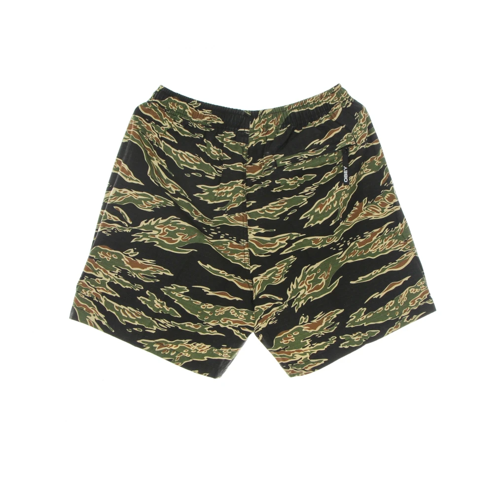 Obey Camo Relaxte Shorts Tijgerprint Lichtgewicht Multicolor Heren