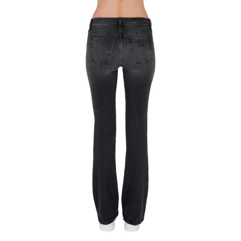 Armani Exchange Zwarte Slim Fit Regular Taille Jeans Black Dames