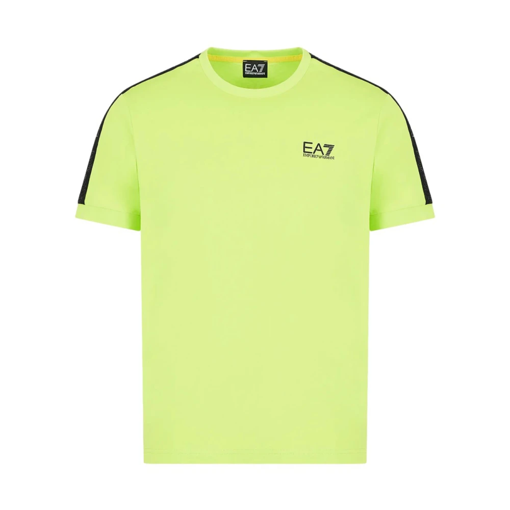 Emporio Armani EA7 Korte Mouw T-shirt met Logo Tape Green Heren