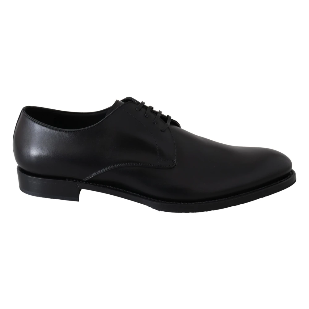 Dolce & Gabbana Men's Black Elegant Leather Derby Shoes