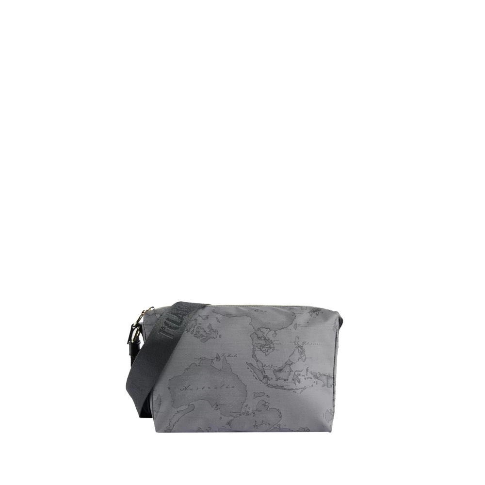 Alviero Martini 1a Classe Grijze Schoudertas met Geo Map Print Gray Dames