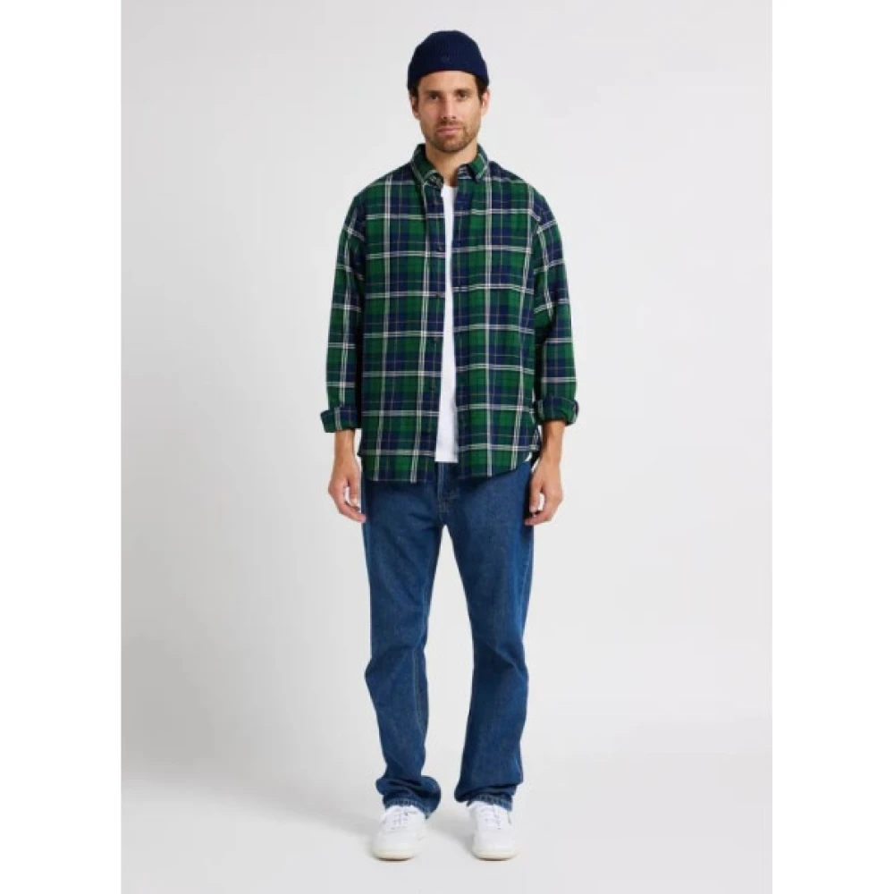 Gant Zachte Flanellen Overhemd Green Heren