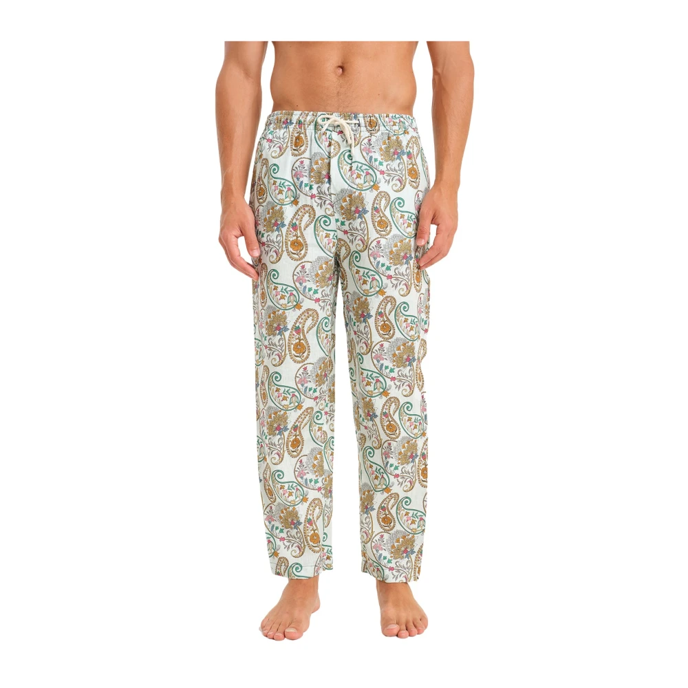 Peninsula Italiaanse Linnen Pantalaccio Klassieke Stijl Multicolor Heren