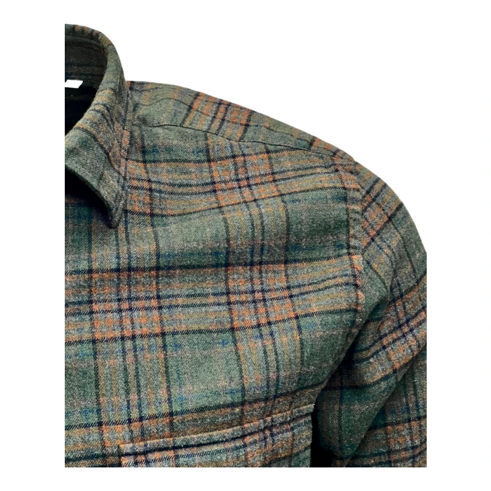 Xacus Flanellen Katoenen Legacy Geruite Shirt Groen Bruin Green Heren