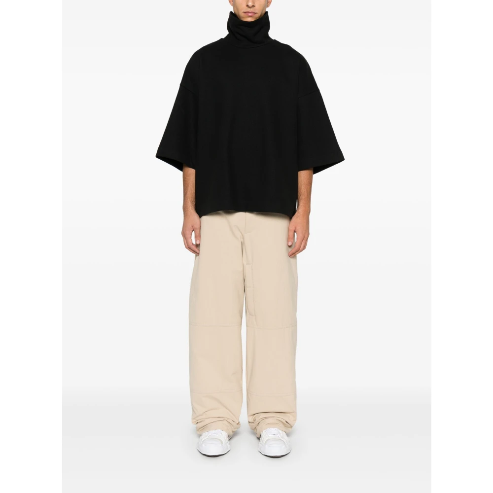 Fear Of God Zwarte Gebreide Hoge Hals Shirt Black Heren