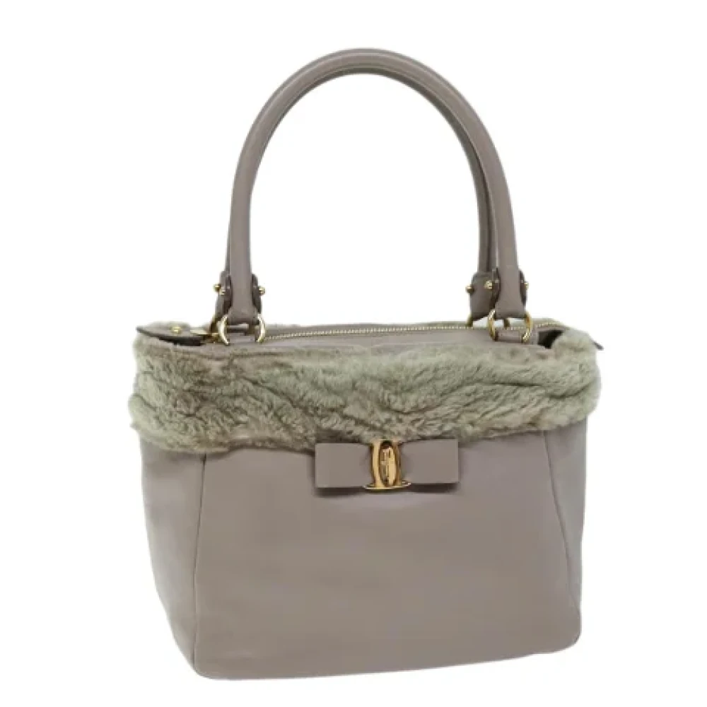 Salvatore Ferragamo Pre-owned Leather handbags Pink Dames