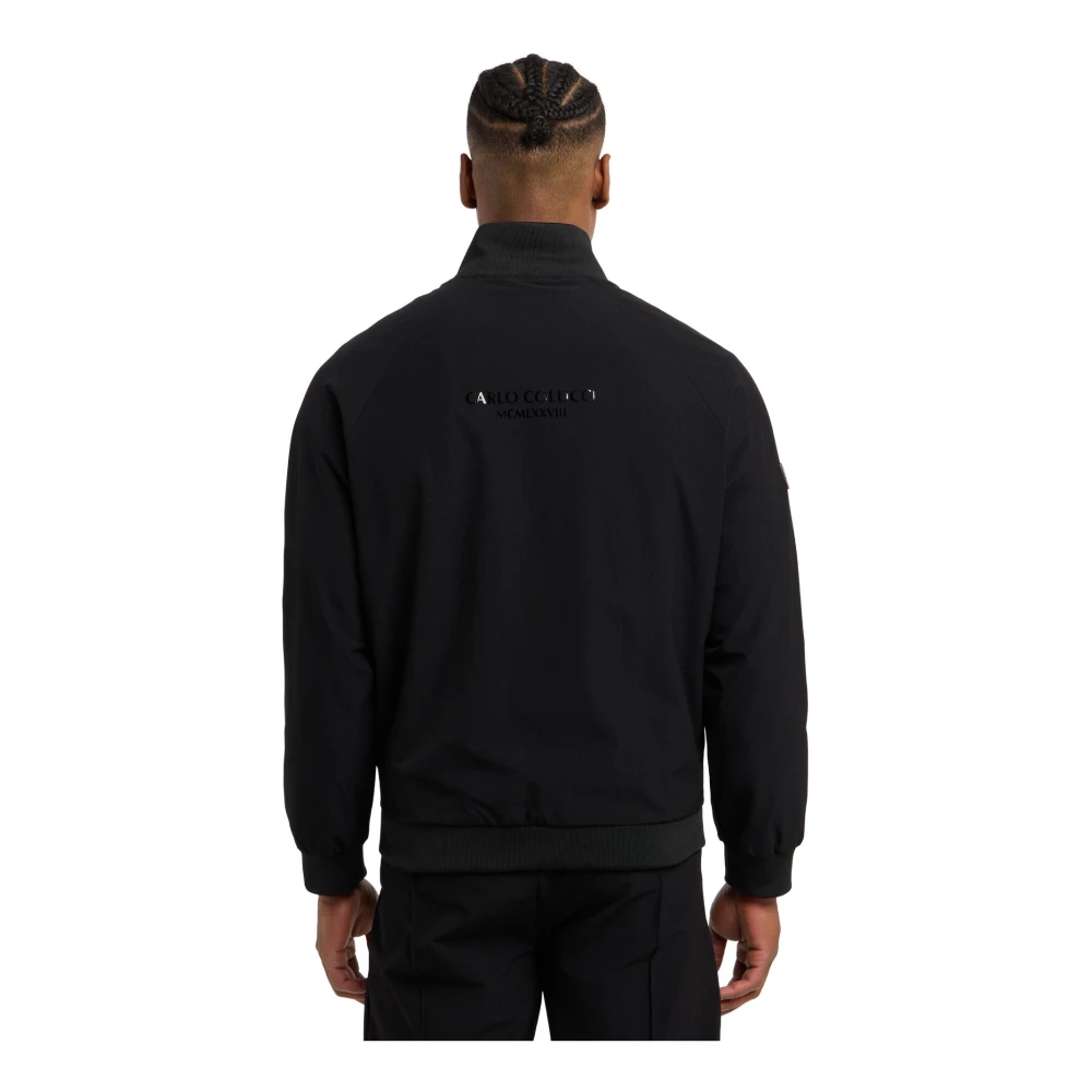 carlo colucci Urban Trainingspak Jas met Exclusieve Designelementen Black Heren
