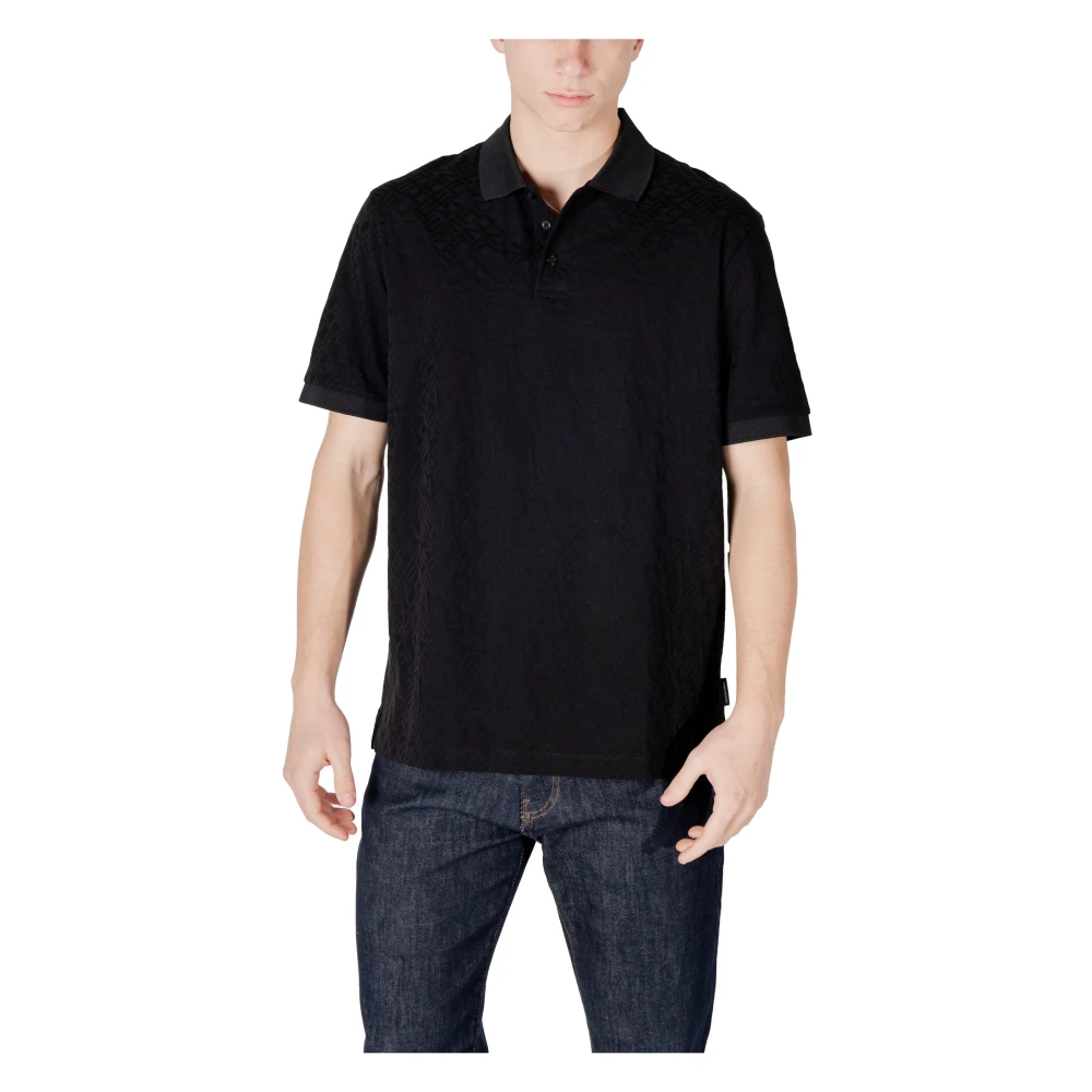 Armani Exchange Polo Korte Mouw Lente Zomer Collectie Black Heren