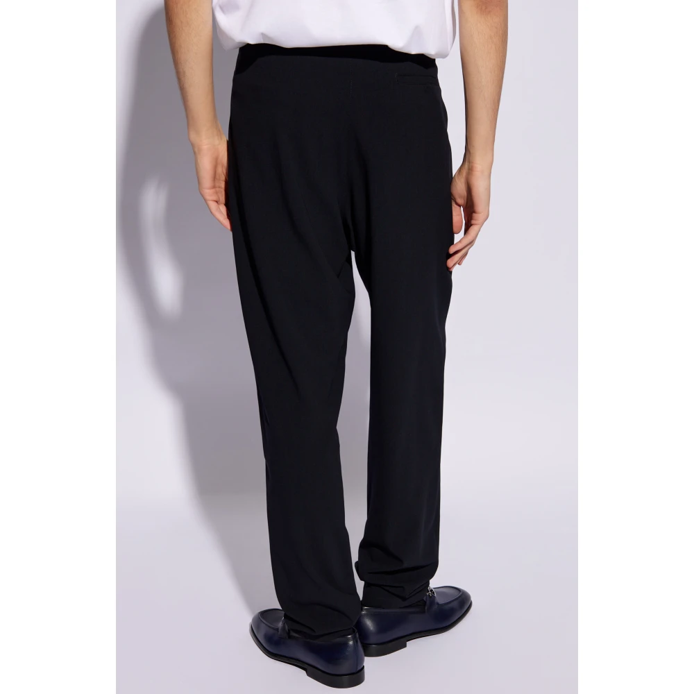 Giorgio Armani Wollen broek Black Heren