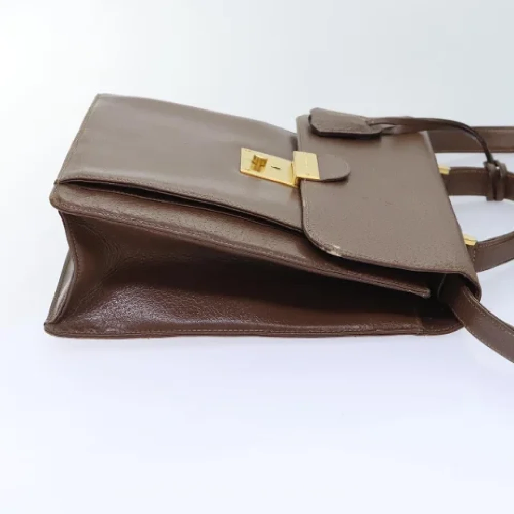 Gucci Vintage Pre-owned Leather handbags Brown Dames