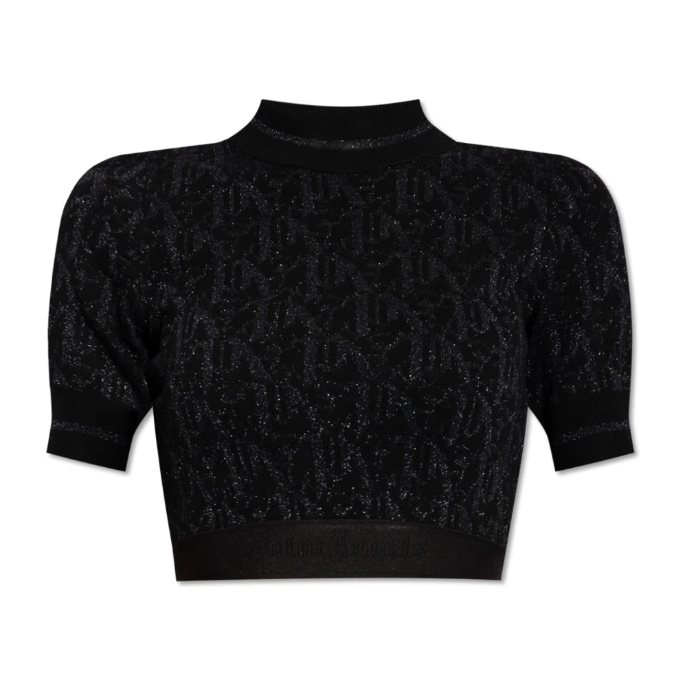 Palm Angels Women's Black T-Shirts, Xs, T-Shirt With Logo