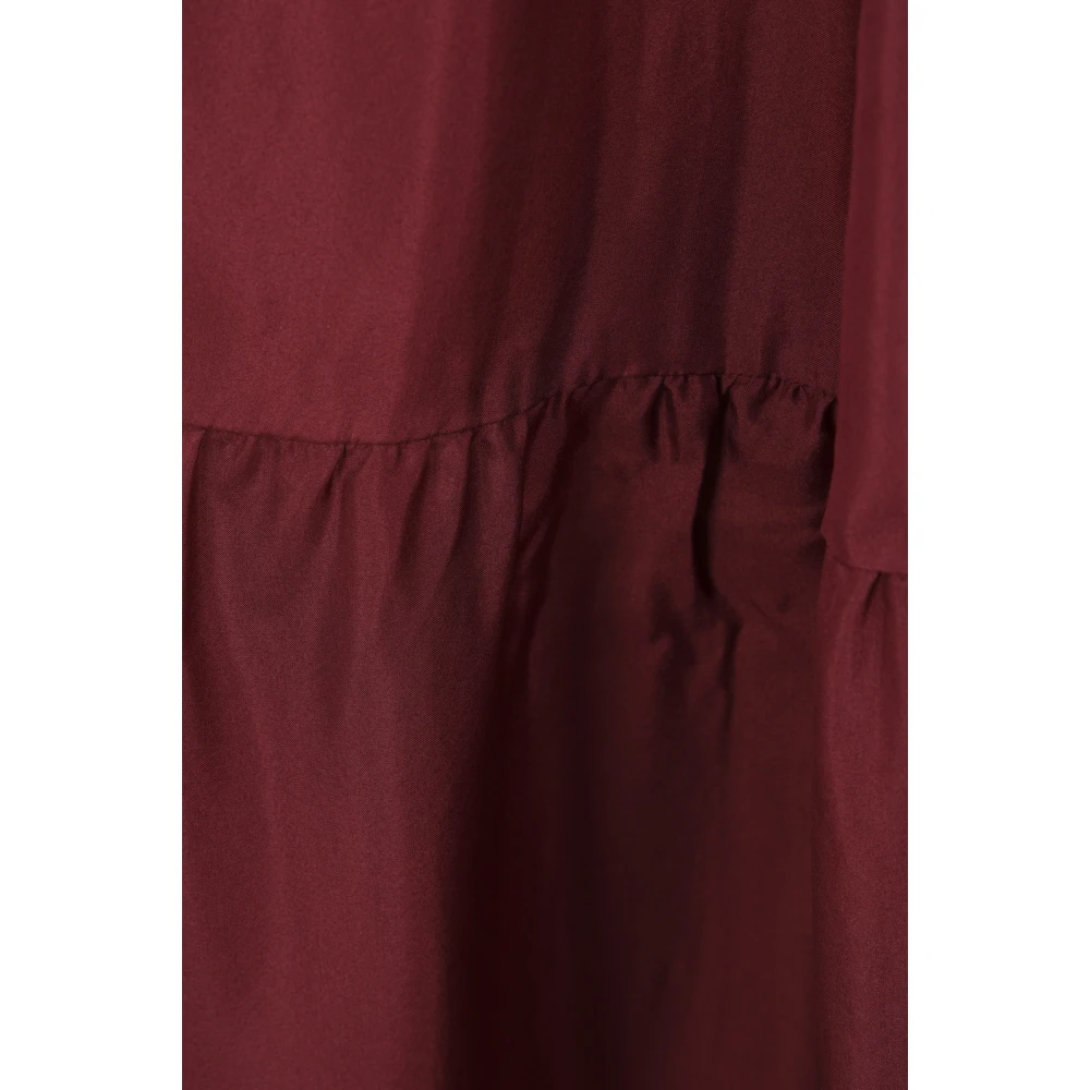 Zimmermann Bourgondische Zijden Lange Jurk Purple Dames