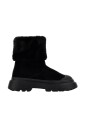 black-furry-ankle-boots-slip-on