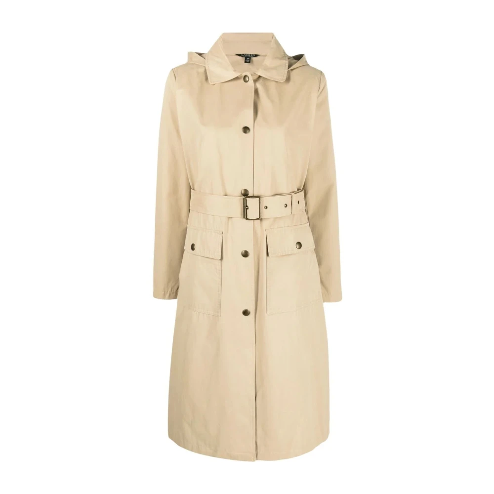 Ralph Lauren Mikrofiber polyester trench Beige, Dam