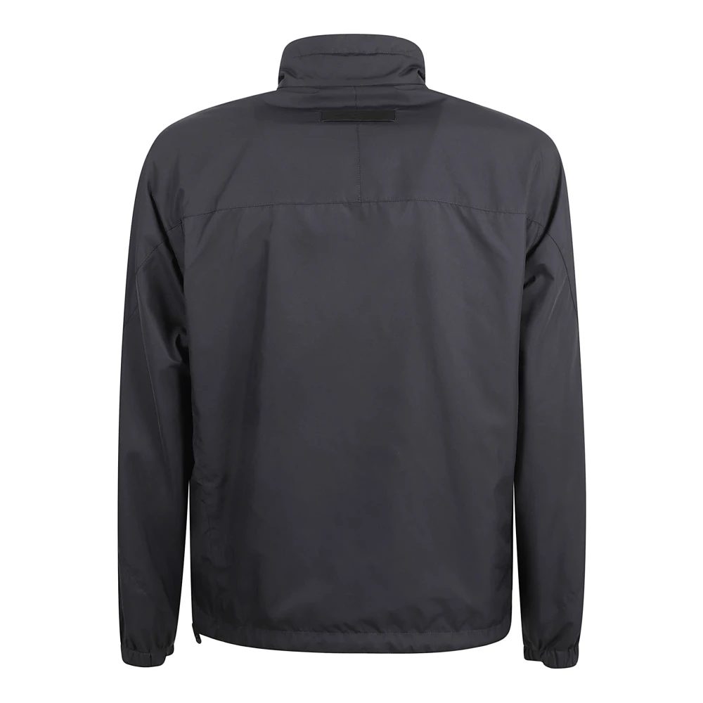 Z Zegna Omkeerbare Microfiber Jassen Black Heren