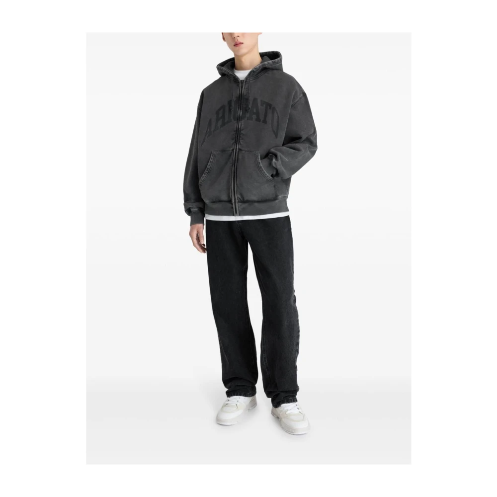 Axel Arigato Zwarte Sweater Link OLD DYE Hoodie Black Heren
