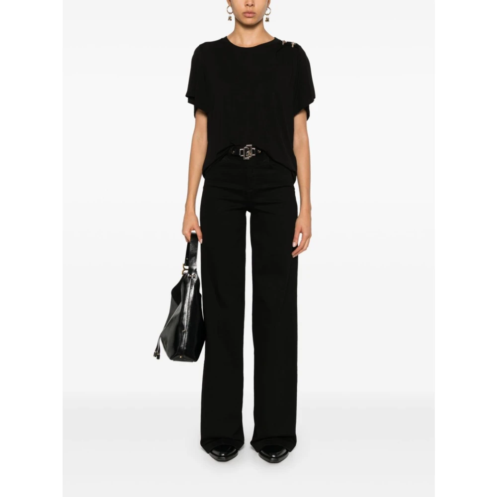 Liu Jo Zwarte T-shirts en Polos Black Dames