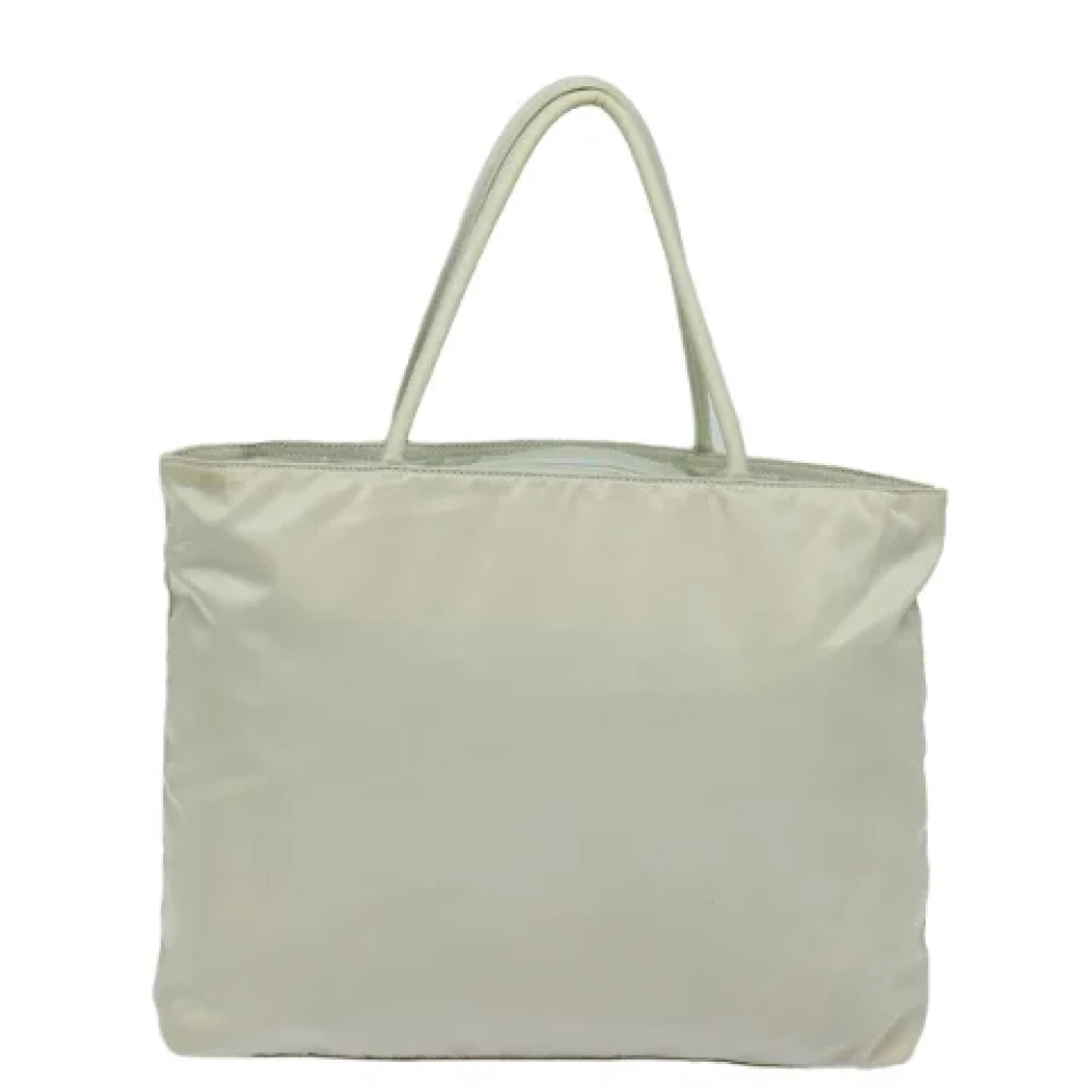 Prada Vintage Pre-owned Nylon handbags Gray Dames