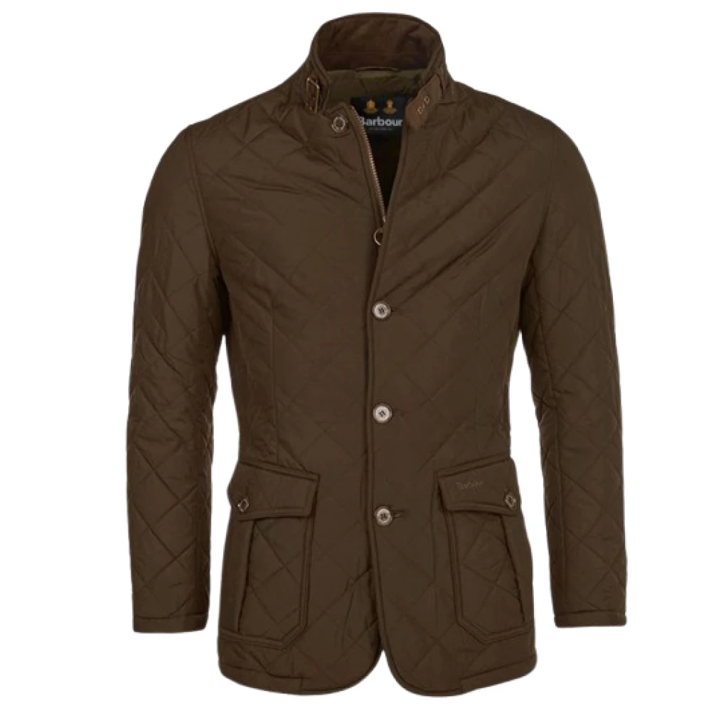Barbour Quilted Jacket met Lutz Style Brown Heren