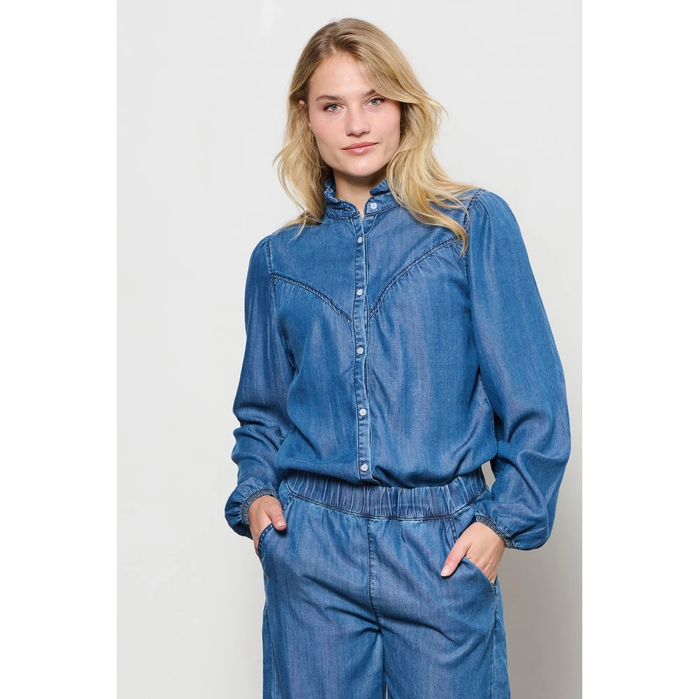 &Co Woman Wijde Broek Zomerse Stijl Blue Dames