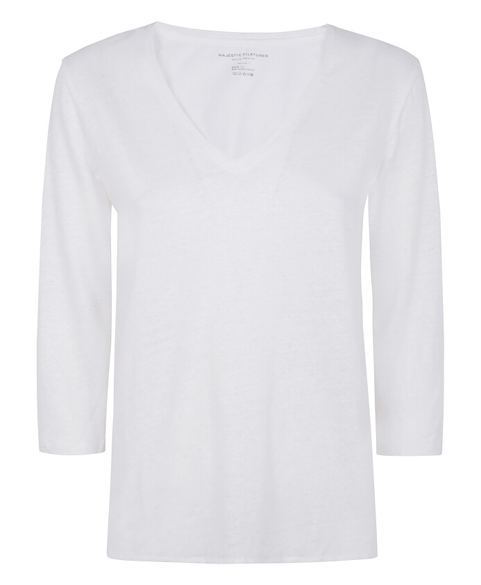 pull-elegant-col-en-v-avec-manches-3-4