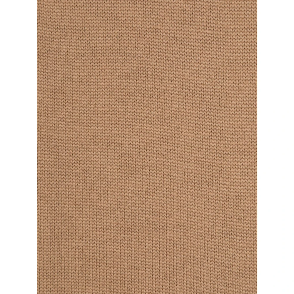 Moschino Bruin Gebreide Sjaal Geribbelde Rand Brown Heren