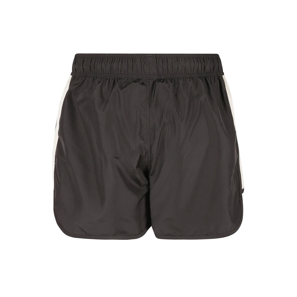 Palm Angels Zee Logo Track Zwemshorts Zwart Off White Brown Heren