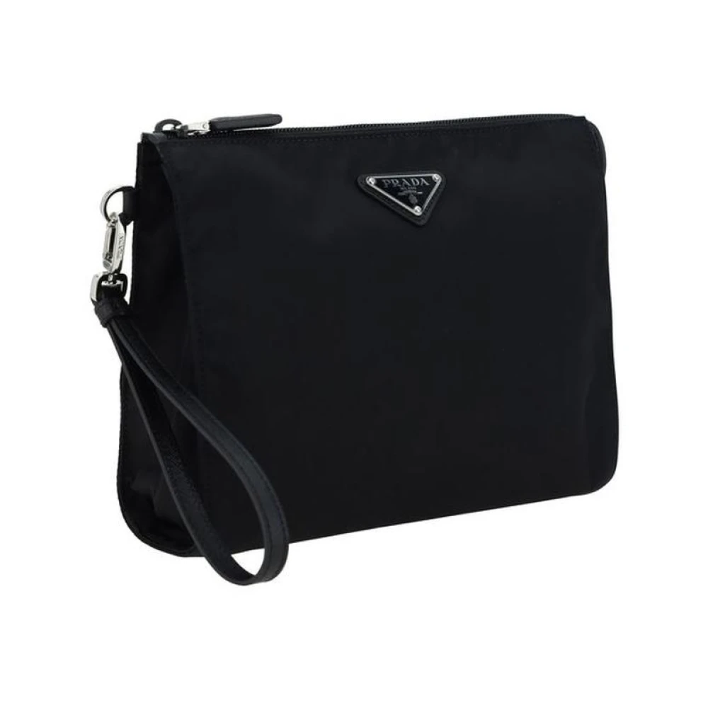 Prada Iconische Beauty Case met Top Rits Black Heren