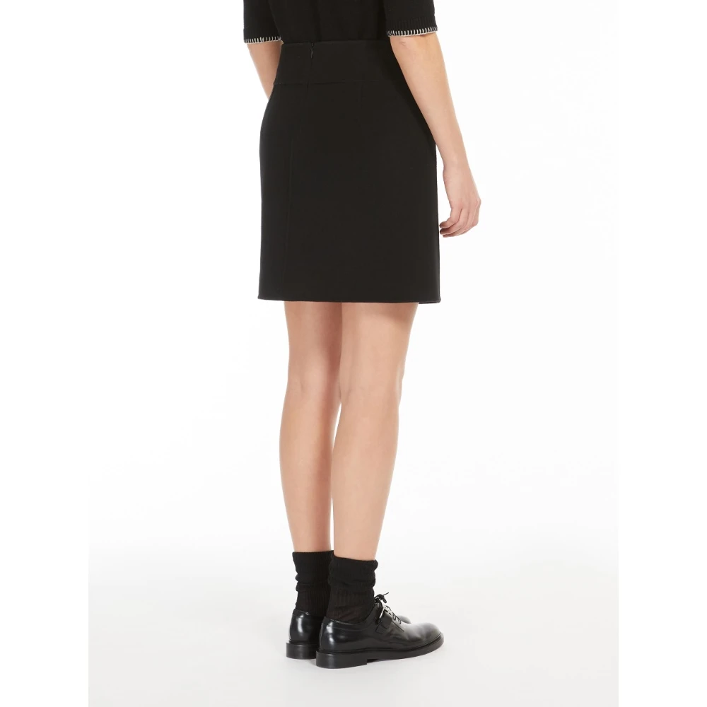 Max Mara Zwarte kokerrok rechte silhouet Black Dames
