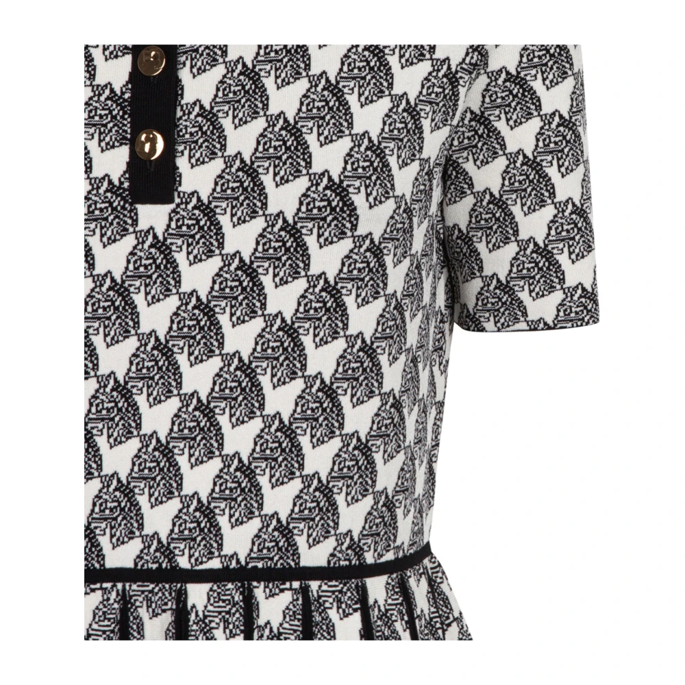TORY BURCH Abstract Patroon Midi Jurk Black Dames
