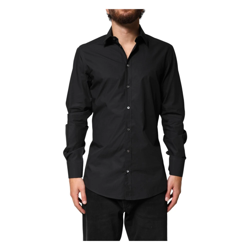 Dolce & Gabbana Black Gold Dress Shirt - Male - Casual Shirts - M - Shirts