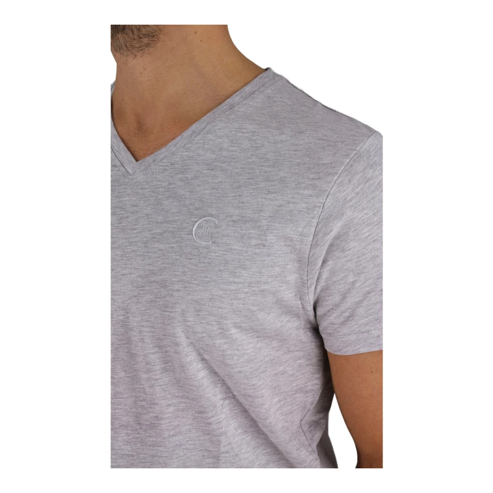 Cerruti 1881 Basis V-hals T-shirt Grijs Gray Heren