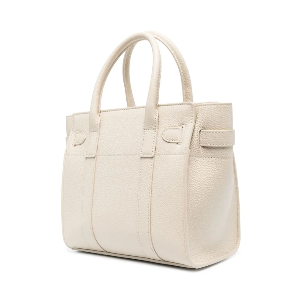 Mulberry Krijtwitte leren schoudertas Beige Dames