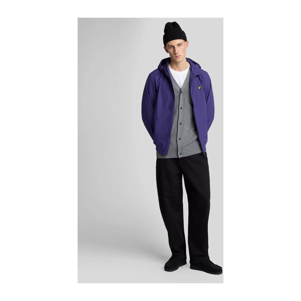 Lyle & Scott Jassen Mesh Achter Softshell Jas Purple Heren