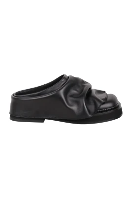 Fyrkantiga Slip-On Sandaler i Läder