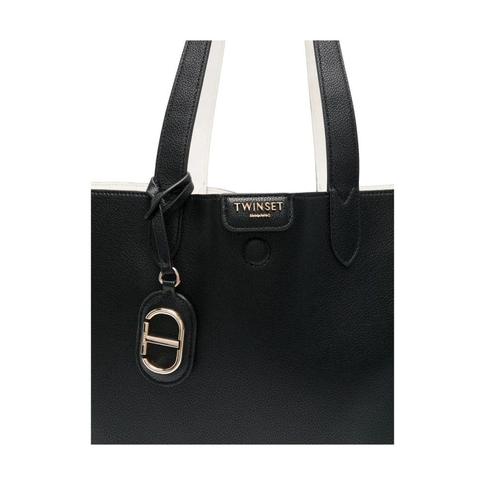 Twinset Zwarte Omkeerbare Tote Tas met Handvatten Black Dames