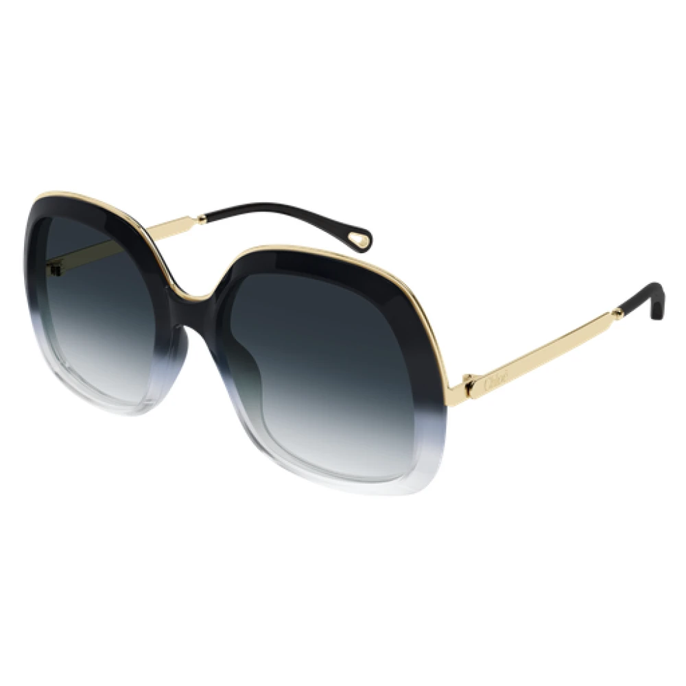 Chloé Donna Grigio Ch0327s 005 Occhiali Da Sole Acetato Squadrata - Immagine 3