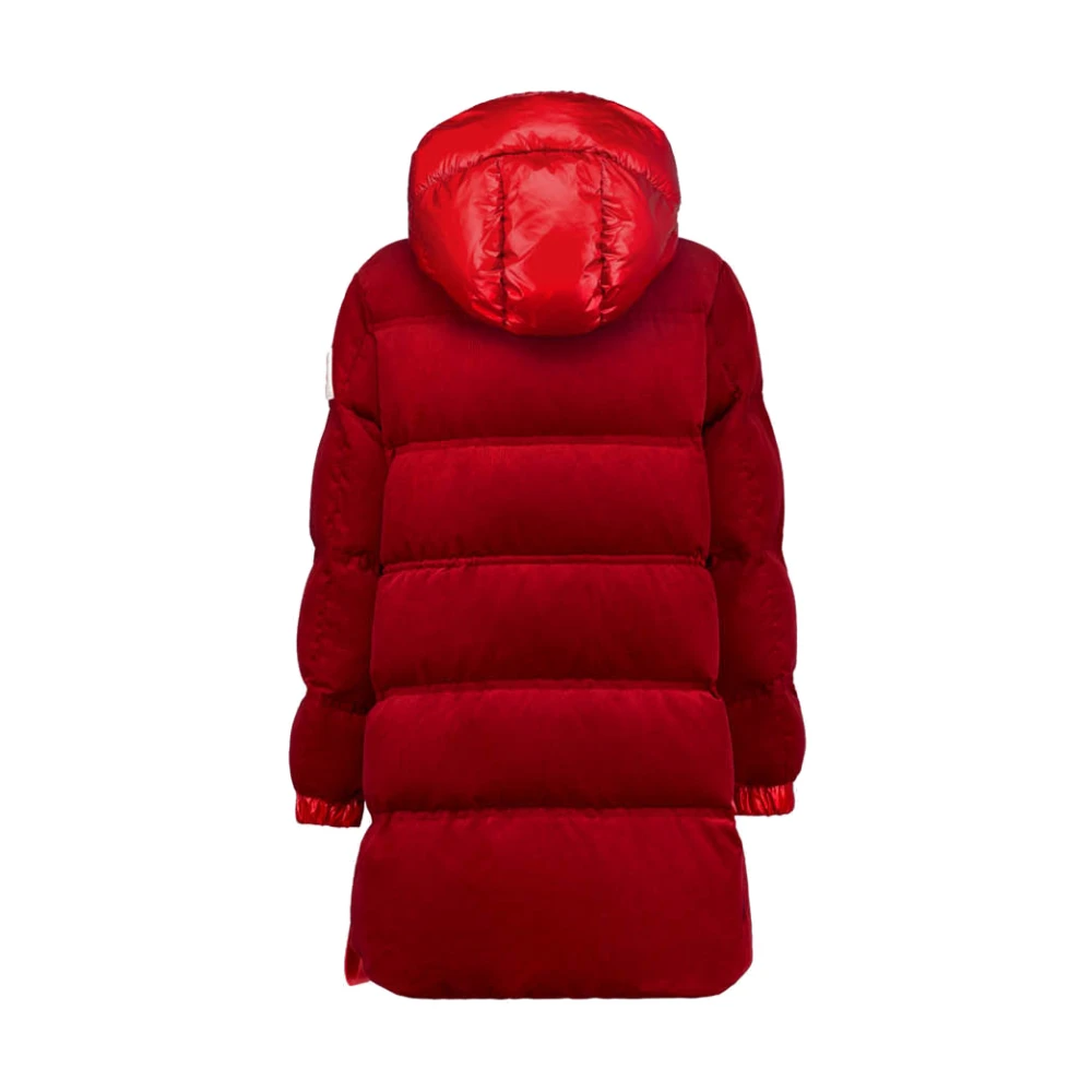 Afterlabel Rode Fluweel Puffer Jas Red Dames