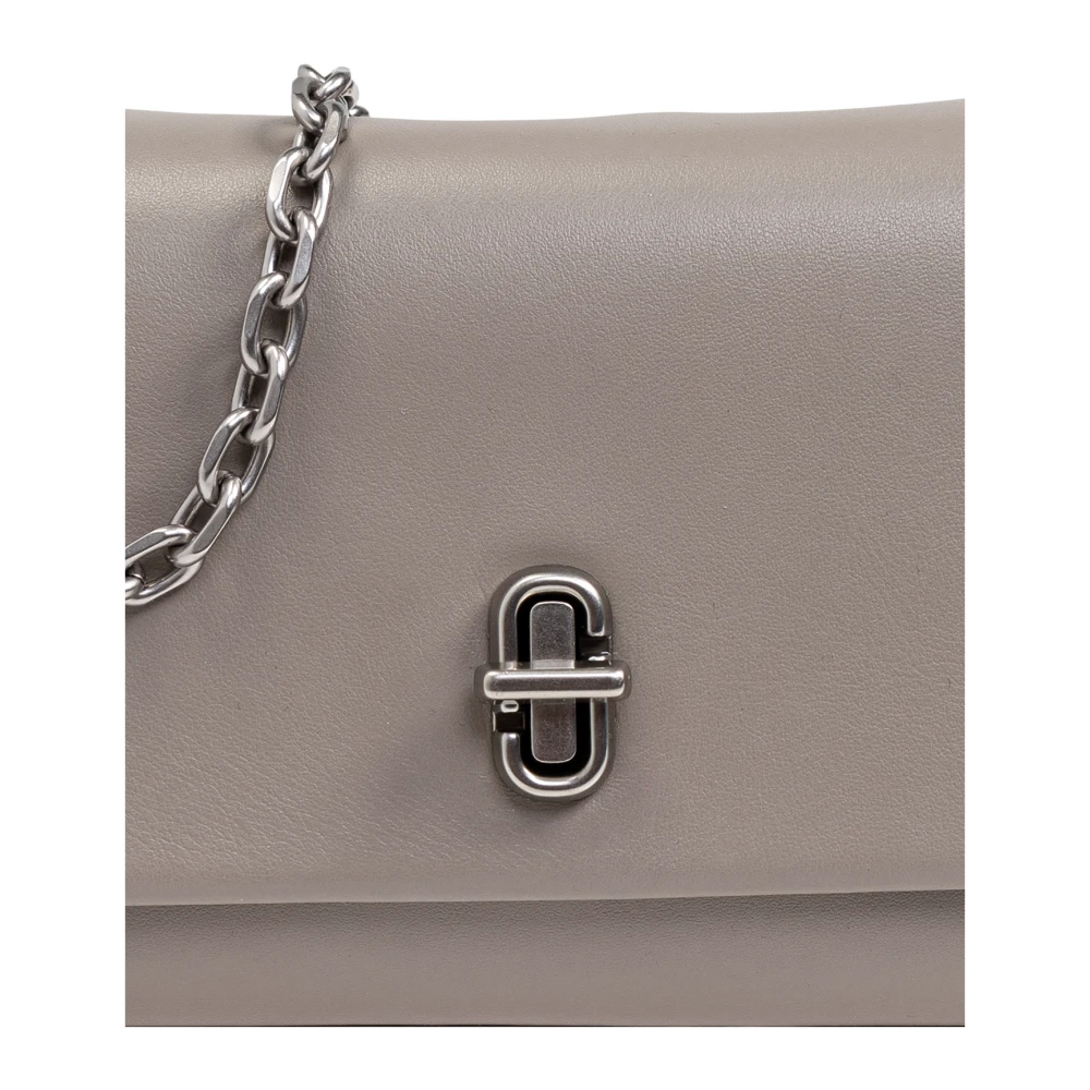 Marc Jacobs Leren schoudertas Gray Dames