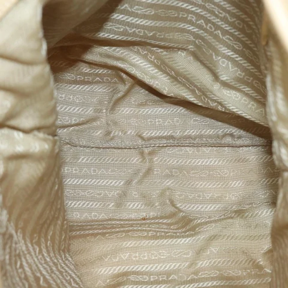 Prada Vintage Pre-owned Fabric prada-bags Beige Dames