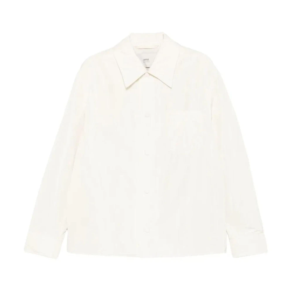 Ami Paris Vit Skjorta Med Bröstficka