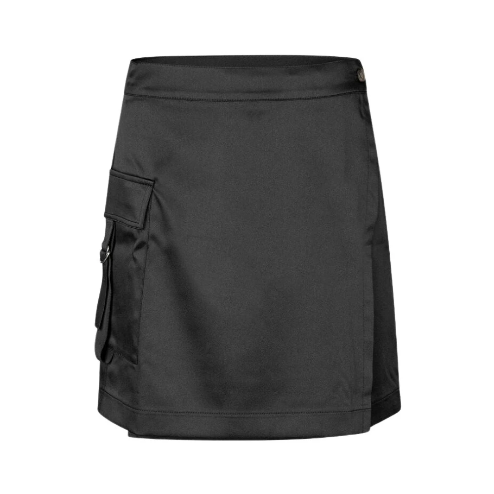 Envii Zwarte Encab Rok met D-ring Black Dames