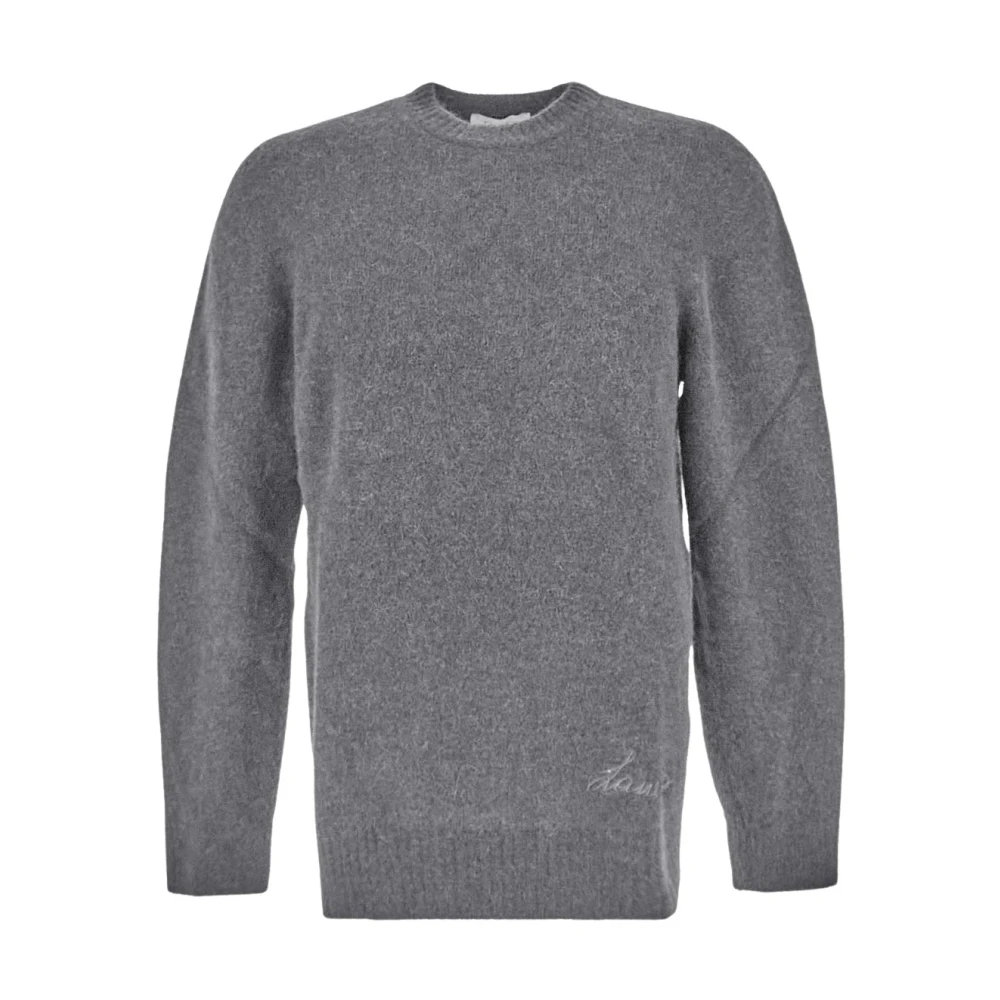 Laneus Alpaca Crewneck Gebreid Gray Heren