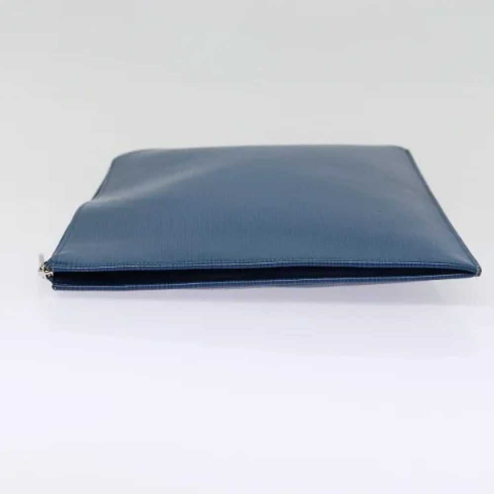 Louis Vuitton Vintage Pre-owned Leather clutches Blue Dames
